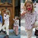 BLUSA MAXI CUELLO FLORES FRAMBUESA