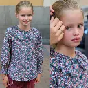 BLUSA MAXI CUELLO LIBERTY FONDO PATO FLORES ROSAS