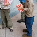 PANTALON RECTO PANA GRUESA AZUL