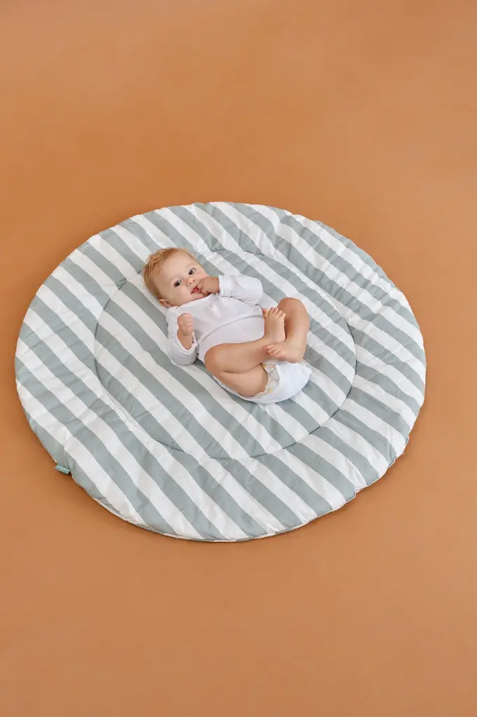 Alfombra redonda para bebé - Popcorn Stripes