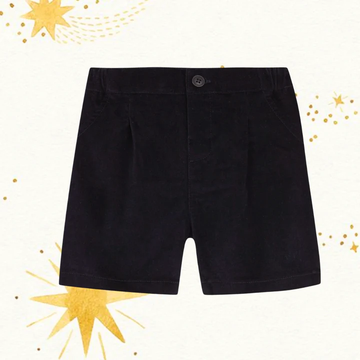 PANTALON CORTO VELVET AZUL NAVIDAD