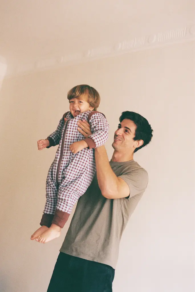 Pijama manta con mangas y calcetines antideslizantes - Vichy Brown & Blue - TOG 2.5