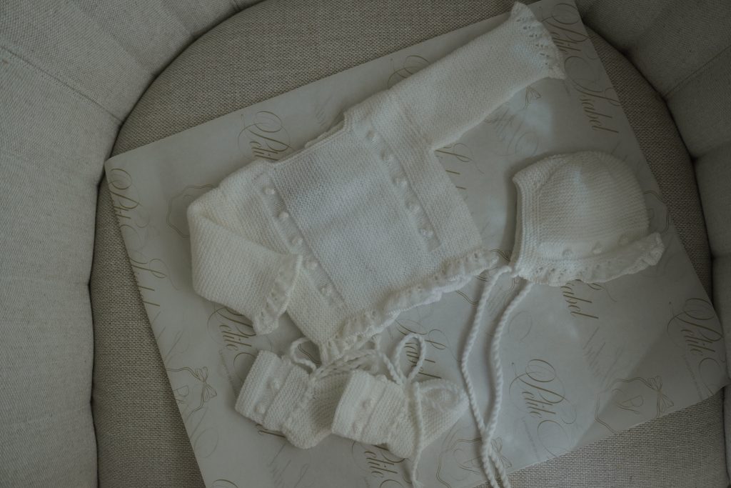 Conjunto de punto bodoques blanco