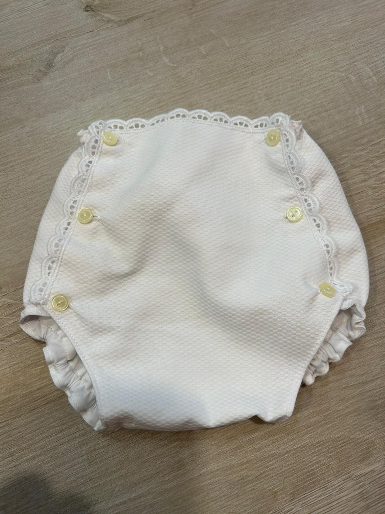 Cubrepañal pique blanco