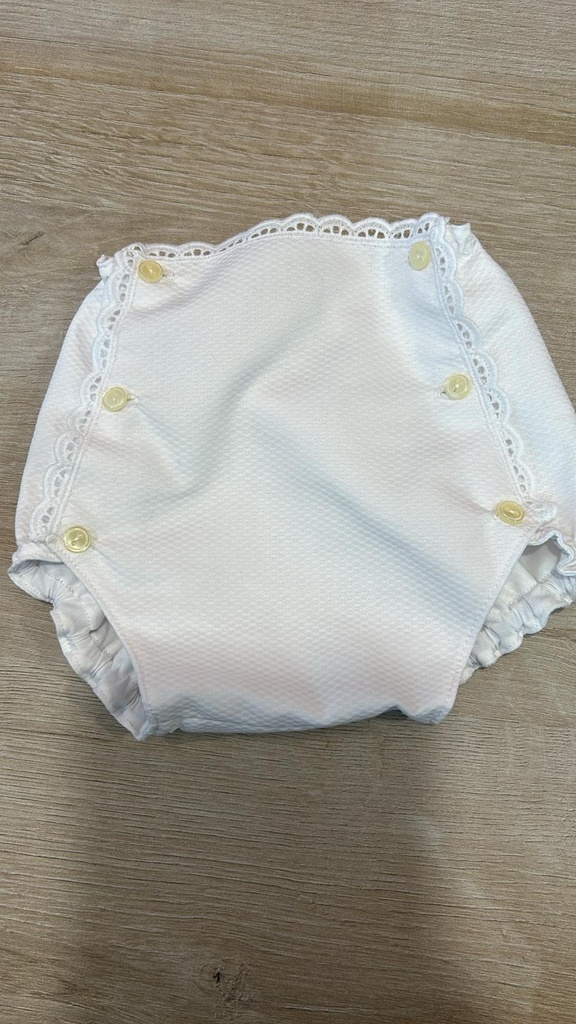 Cubrepañal piqué blanco petit isabel