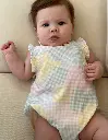 Pelele sin mangas vichy multicolor
