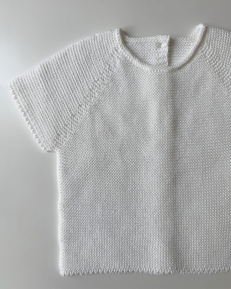 Jersey liso blanco manga corta