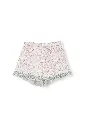 PANTALÓN CORTO FLORES ROSAS Y VERDES Y VICHY VERDE