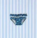 Bañador braguita flores azules