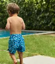 BAÑADOR NIÑO FLORES AZULES
