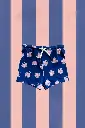 BAÑADOR BOXER AZUL BEBÉ CON FLORES ROSAS