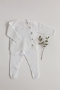  Jersey de espiga con polainas Blanco