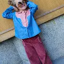 PANTALON ANCHO PANA GRUESA BURDEOS VIVO ROSA