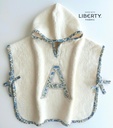 Poncho toalla Personalizado | Nomeolvides | Flores azul