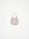 Babero mini vichy beige y Mauri