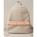 Mochila infantil impermeable flor Sabela y vichy coral