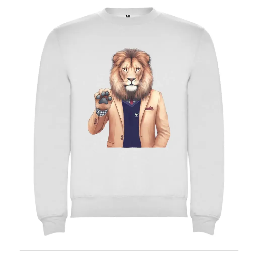 Sudadera León Papá Blanca
