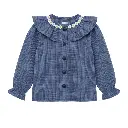BLUSA MAXI CUELLO CHESS MARGARITAS