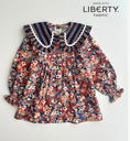 Blusa jaretas | Castaño| Flores y rayas