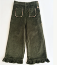 Pantalón volantes | Avellana | Pana y flores