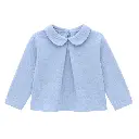 CAMISA CUELLO BEBÉ AZUL MELANGE