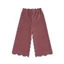 PANTALÓN PALAZZO NIÑA PRUNE DETALLE ONDULADO