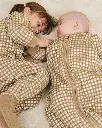Pijama manta con mangas y calcetines antideslizantes - Brown Checks - TOG 1